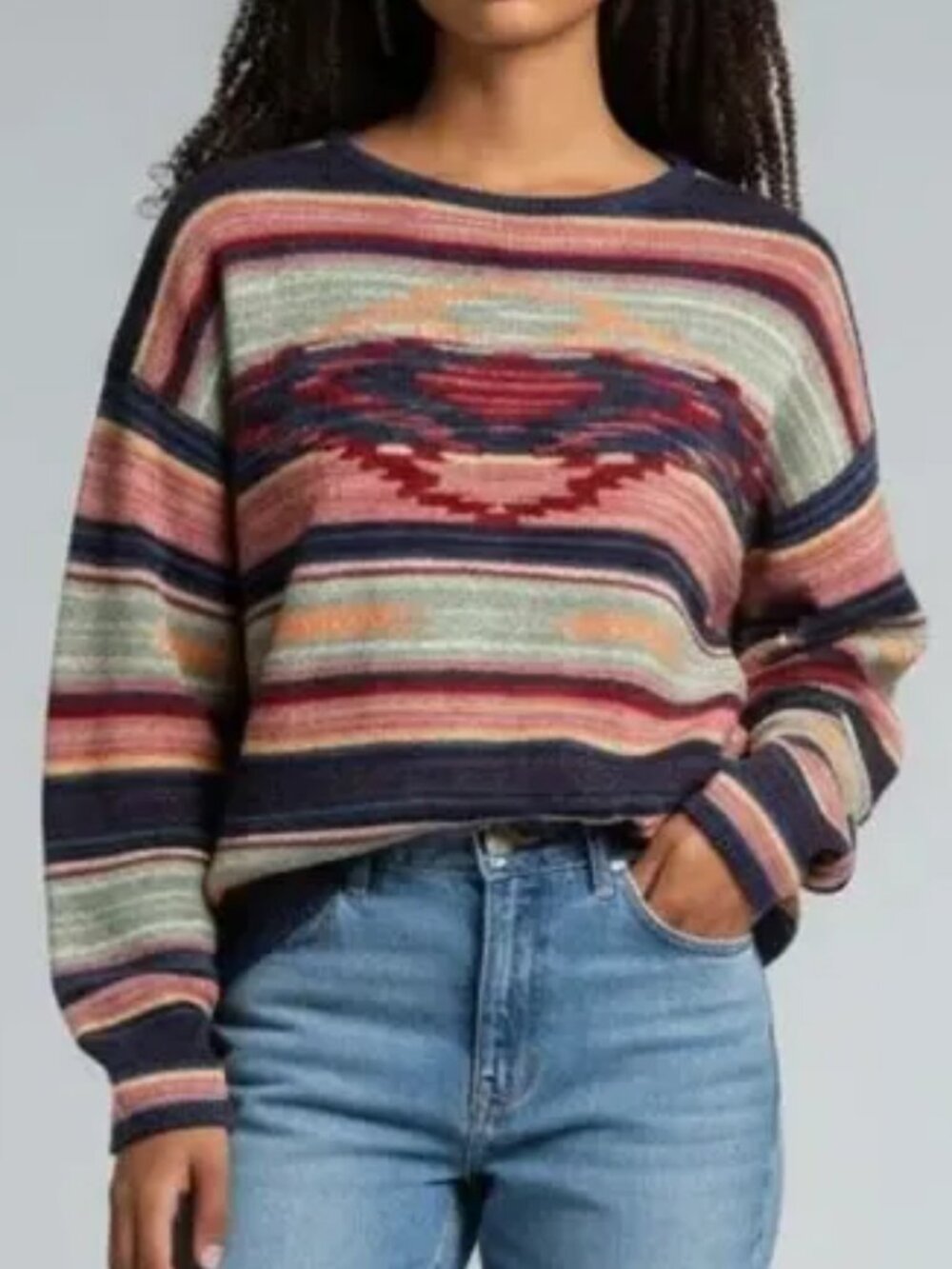 Polo Ralph Lauren Sweater Women's Medium Cotton Aztec Western